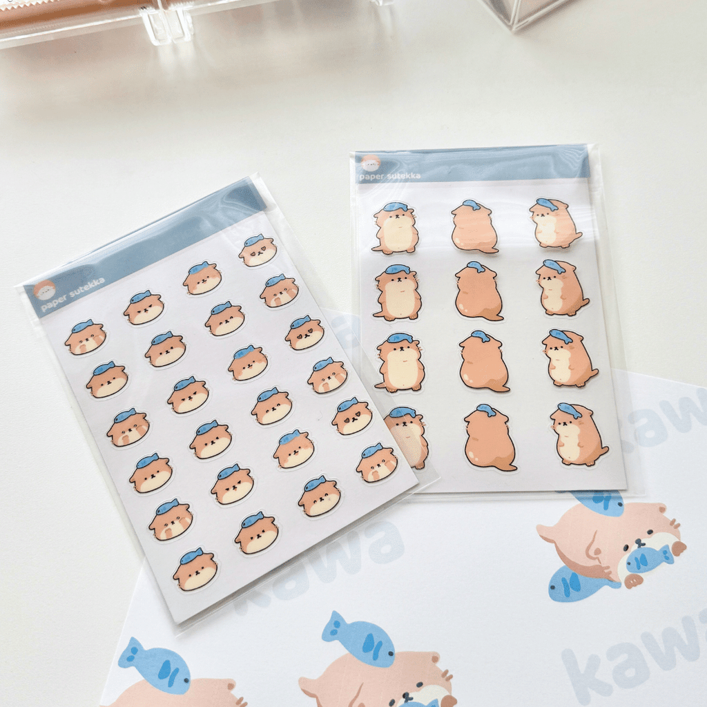 Kawa The Otter Sticker Sheets- paper sutekka