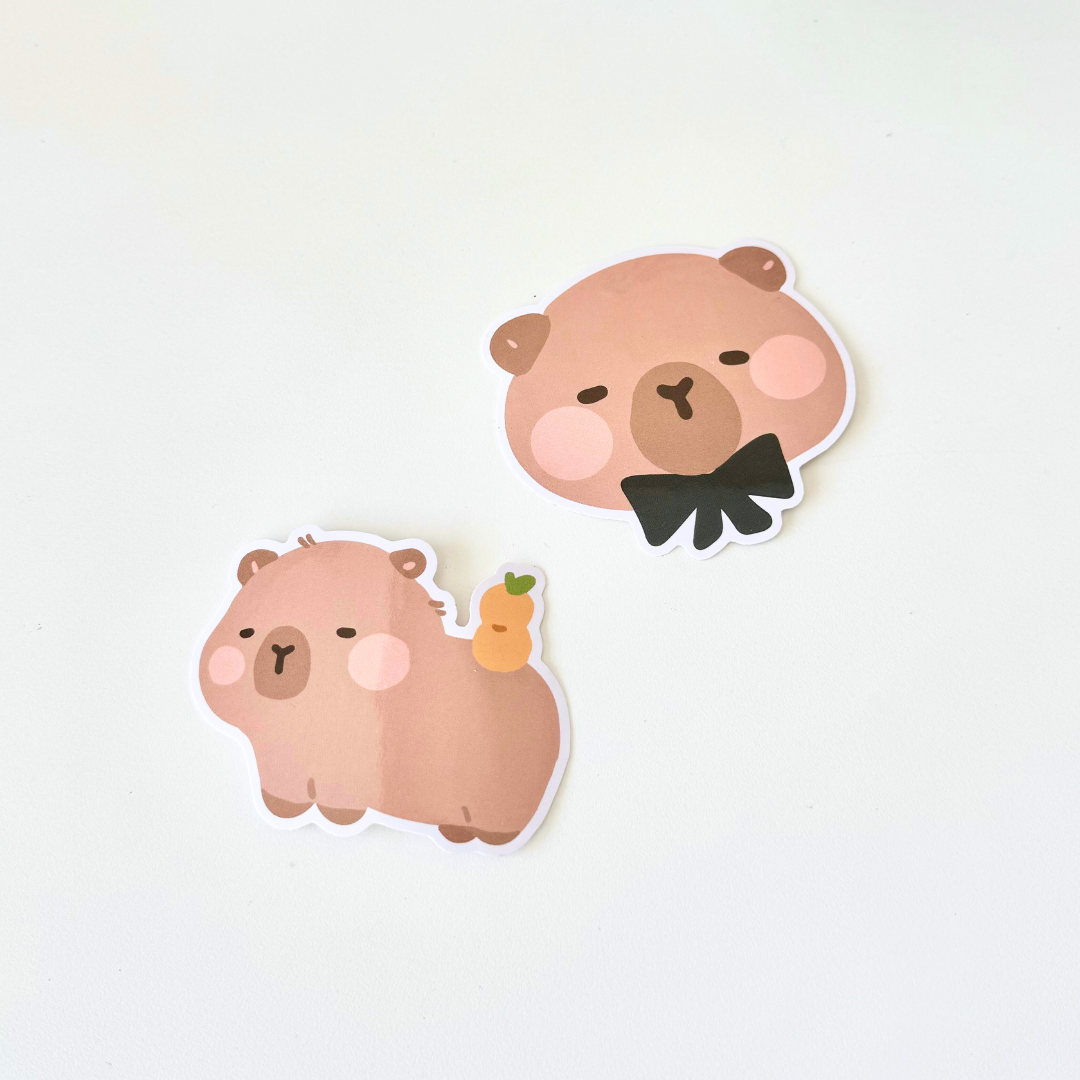 Kapi Sticker Kapi the Capybara Yuzu, Tuxedo Bow Tie Vinyl Sticker – Paper Sutekka ...