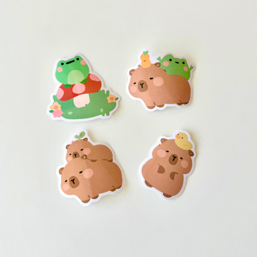 Kapi Sticker Kapi the Capybara Vinyl Stickers – Paper Sutekka Stationery