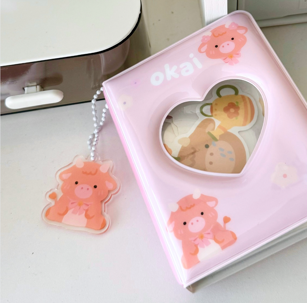 Okai the Ox Pink Collect Book – Paper Sutekka Stationery Okai the Ox Pink Collect Book – Paper Sutekka Stationery