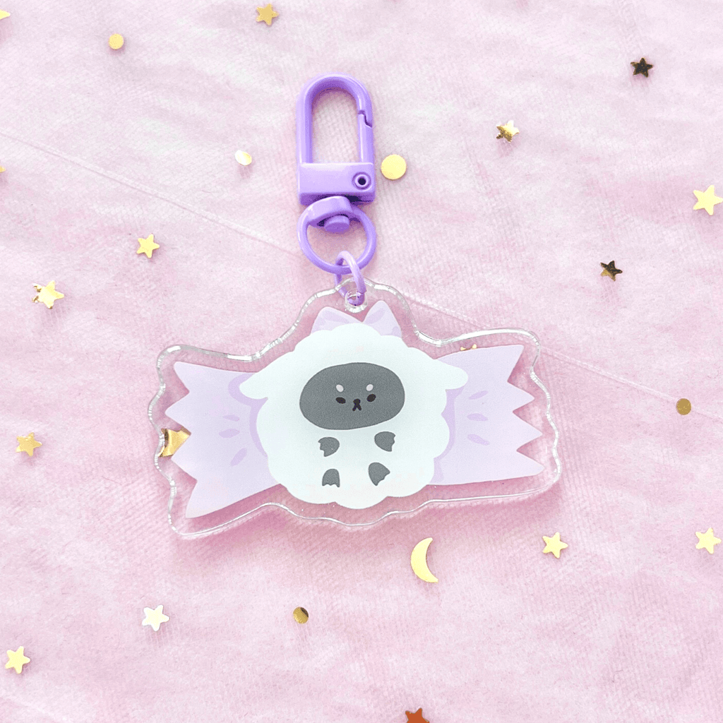 Momo Lilac Purple Candy Keychain (Epoxy) - papersutekka