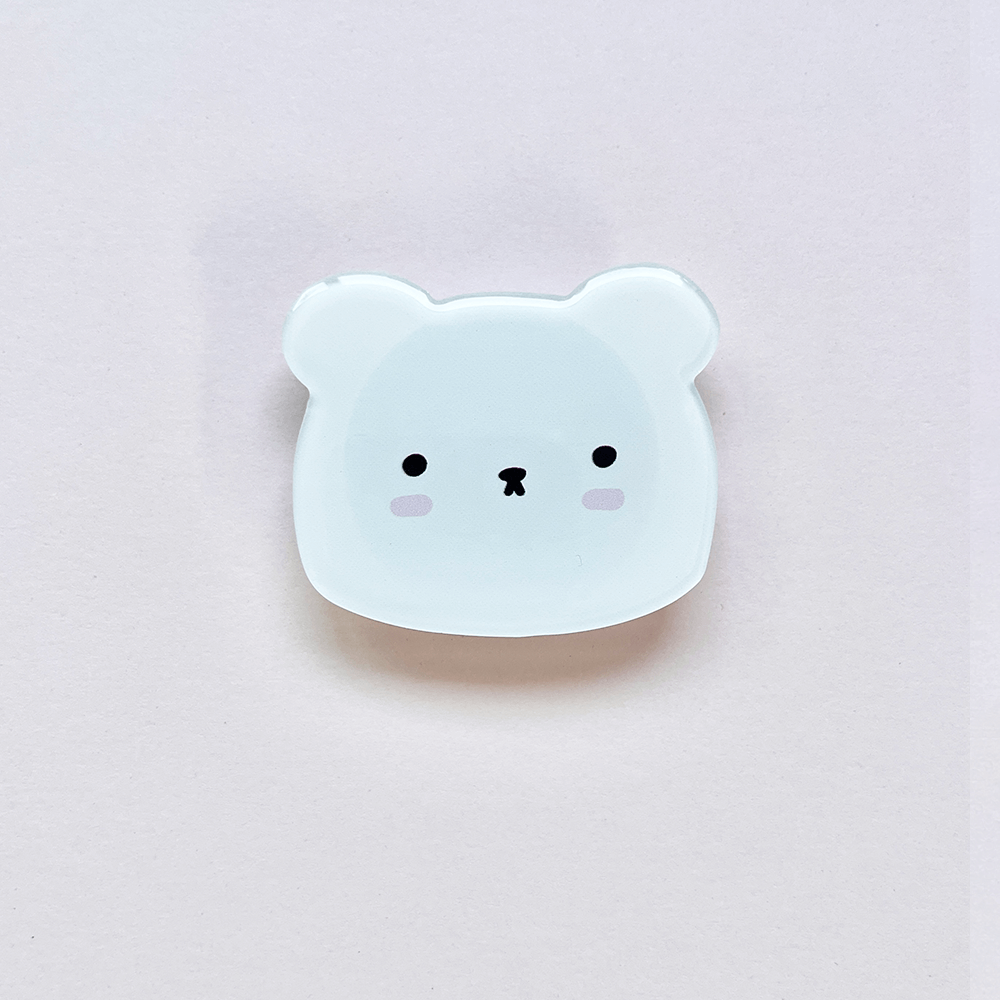 Polee Face Acrylic Phone Grip - paper sutekka
