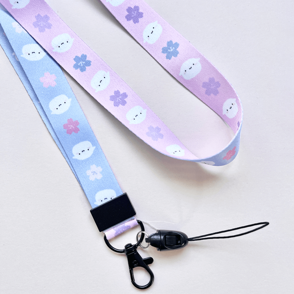 Mochi Two-Tone Cherry Blossom Lanyard - paper sutekka