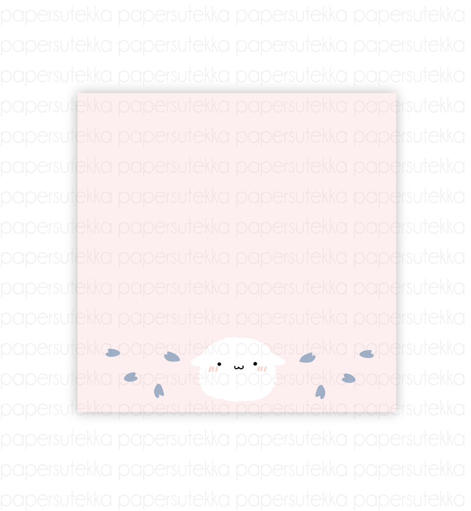 Mochi Face Cherry Blossom Memo Pad - paper sutekka