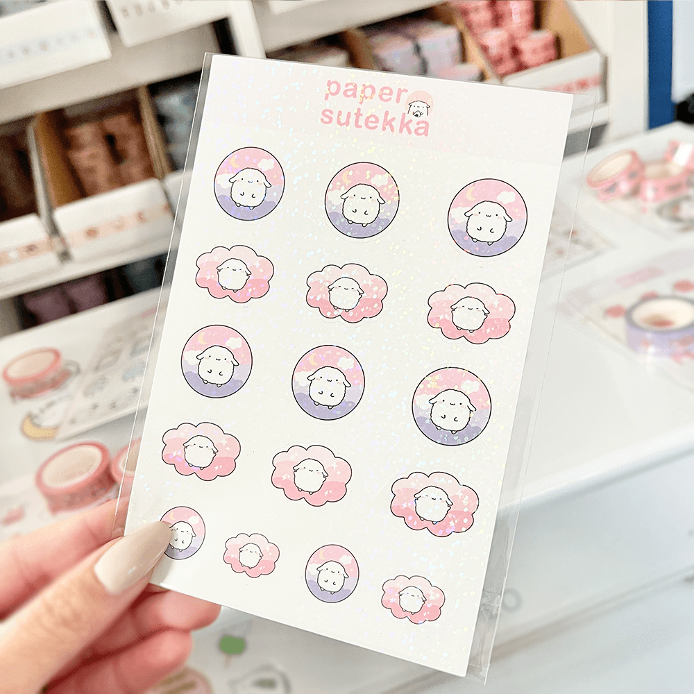 Dreamy Clouds Mochi Sticker Sheet - Paper Sutekka