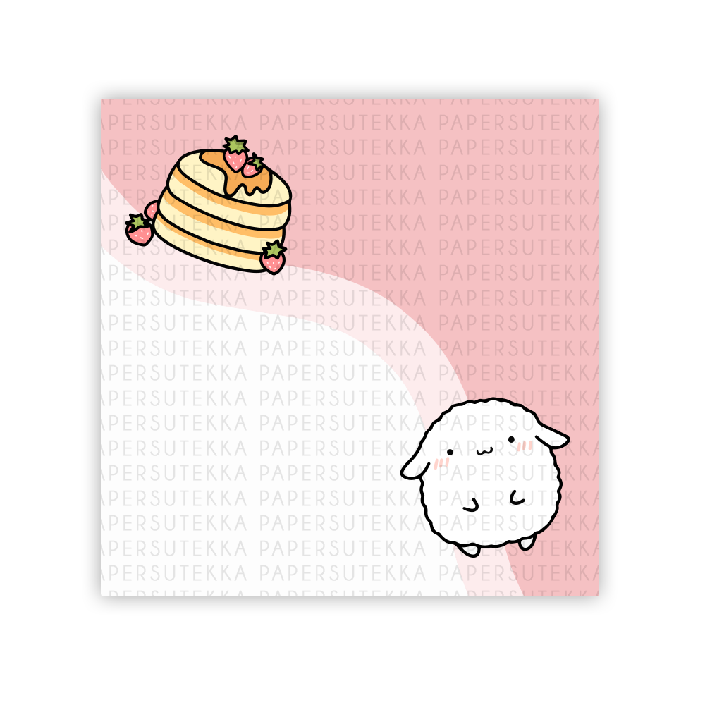 Mochi Pink Pancake Memo Pad - Paper Sutekka