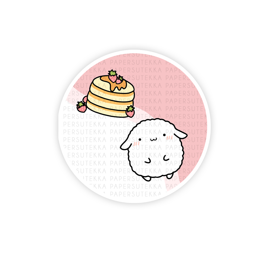 Mochi Round Pancake Vinyl Sticker - Paper Sutekka