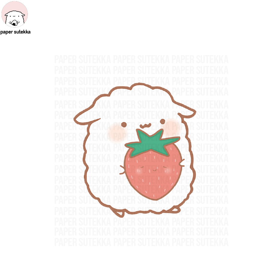 Mika Strawberry Fruit Vinyl Sticker - Paper Sutekka Kawaii Vinyl Sticker Shop
