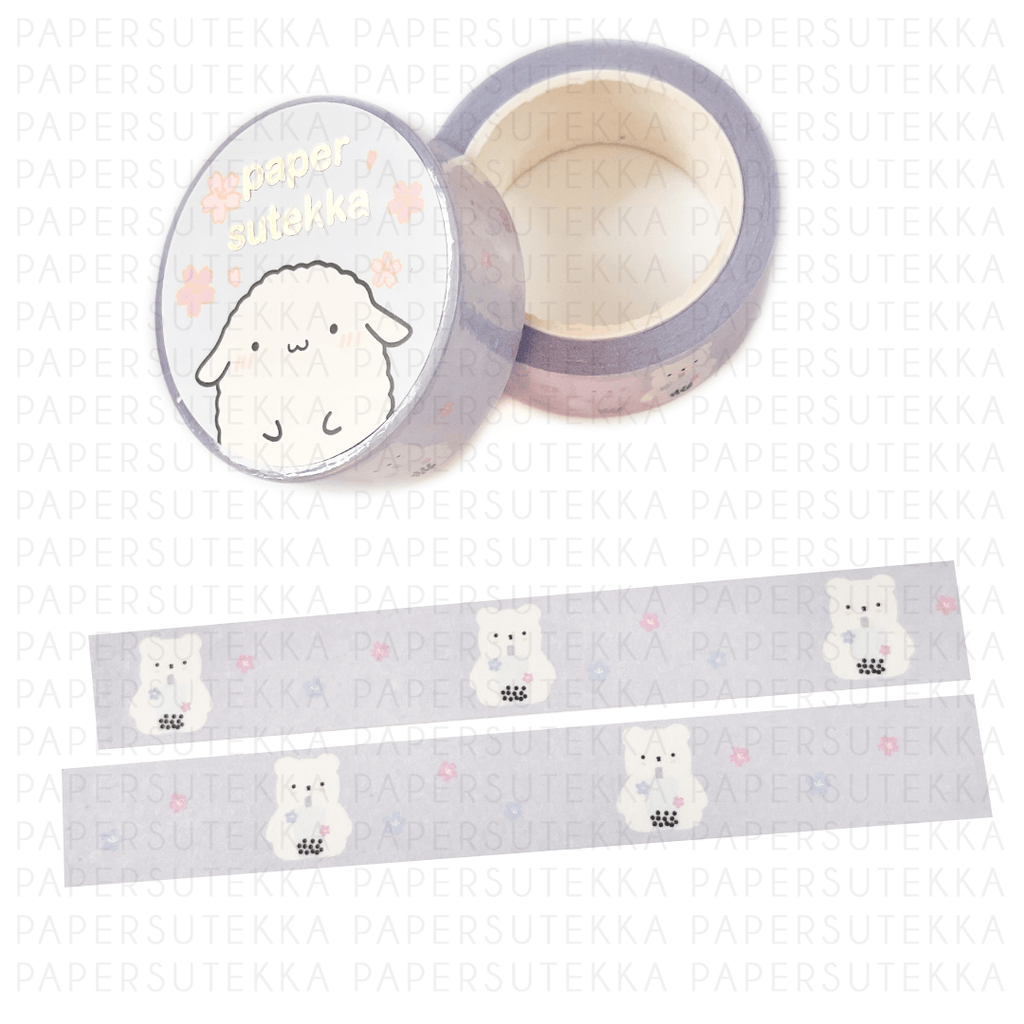 Polee Boba and Cherry Blossoms Washi Tape - paper sutekka