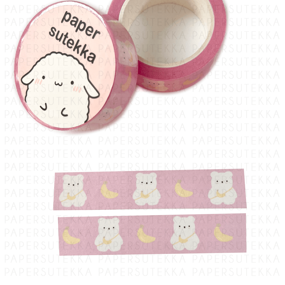 Polee Banana Washi Tape – Paper Sutekka Stationery ペーパーステッカー